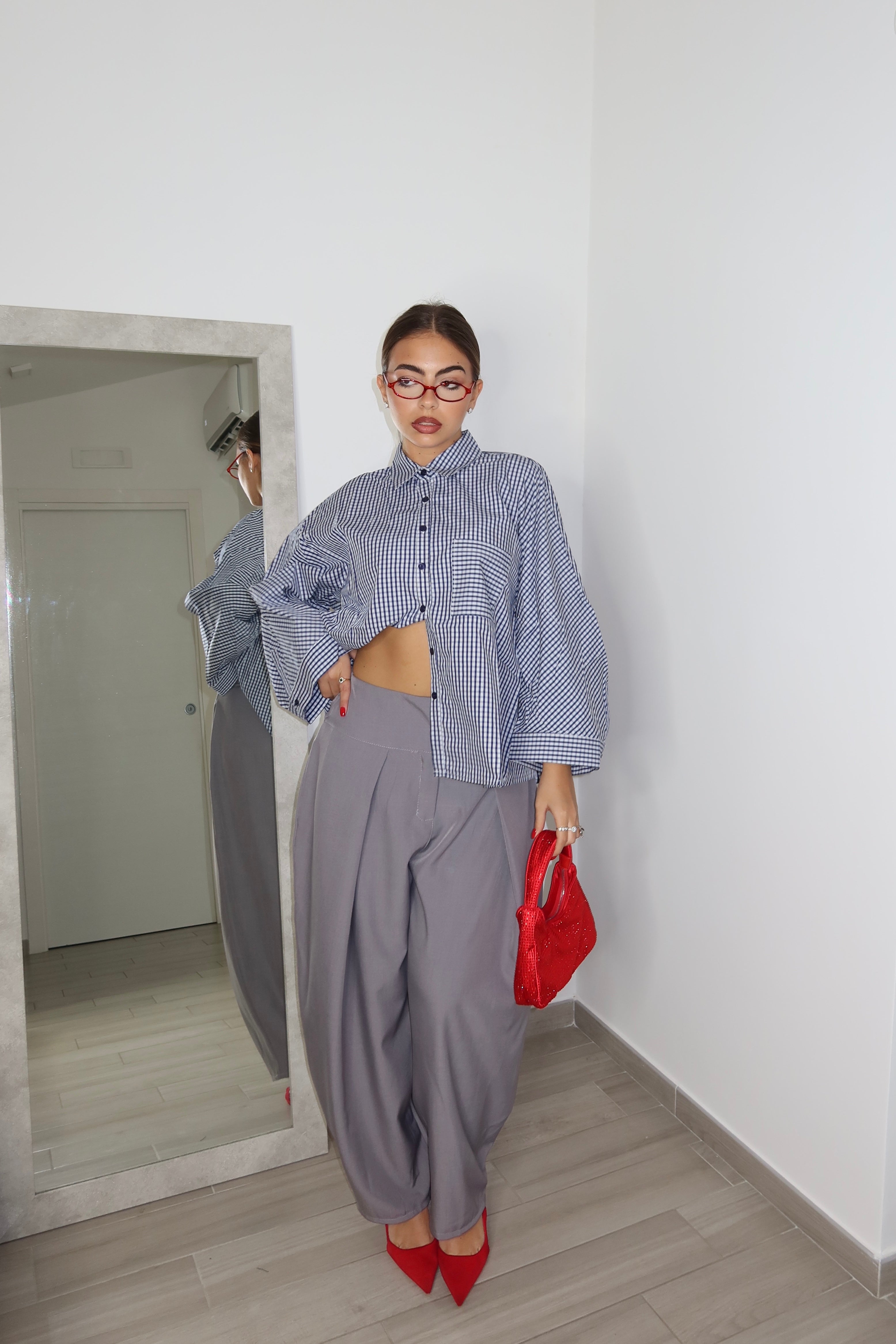 Pantalone balloon grey