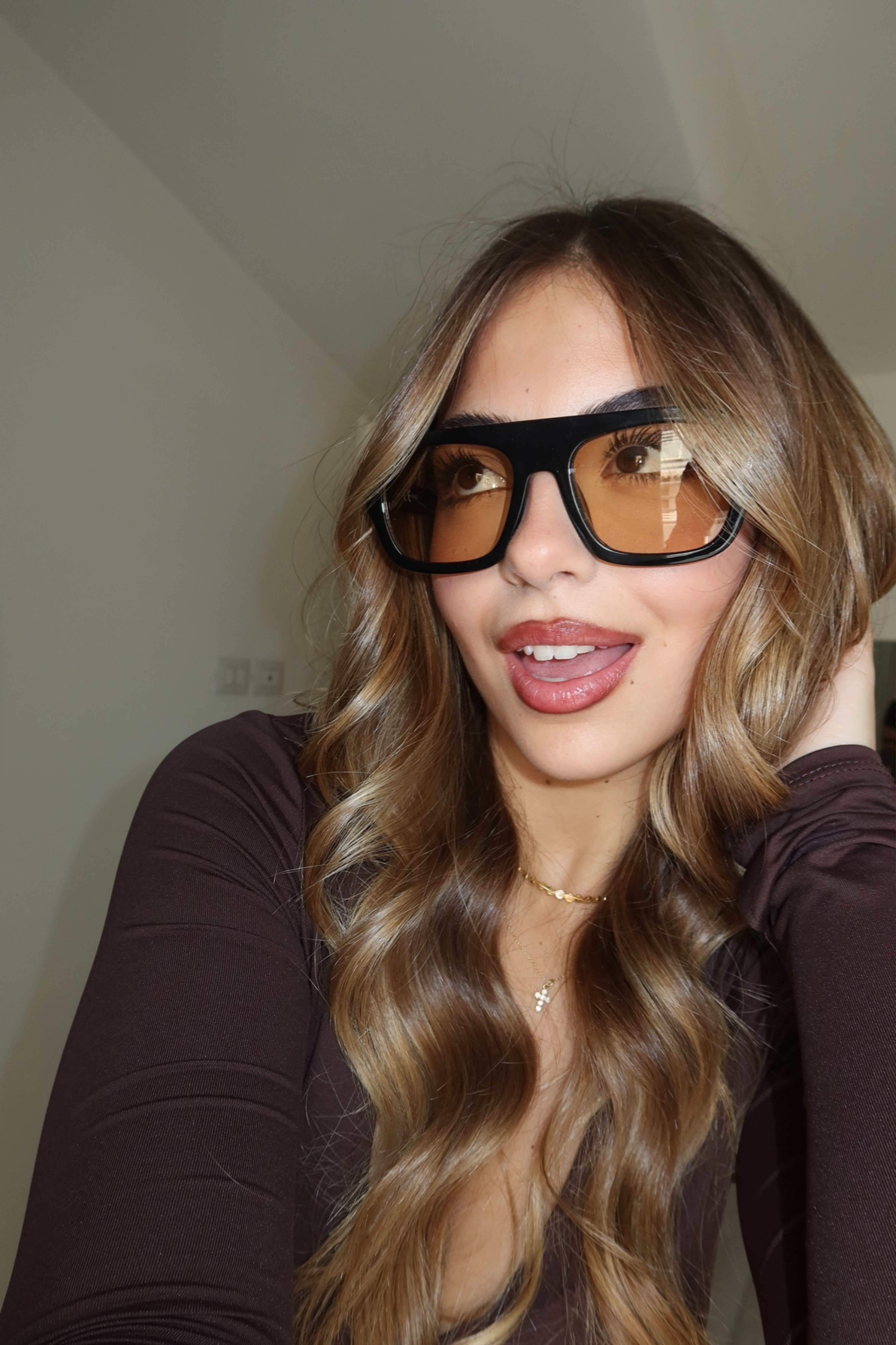 Occhiali Kim lente arancio