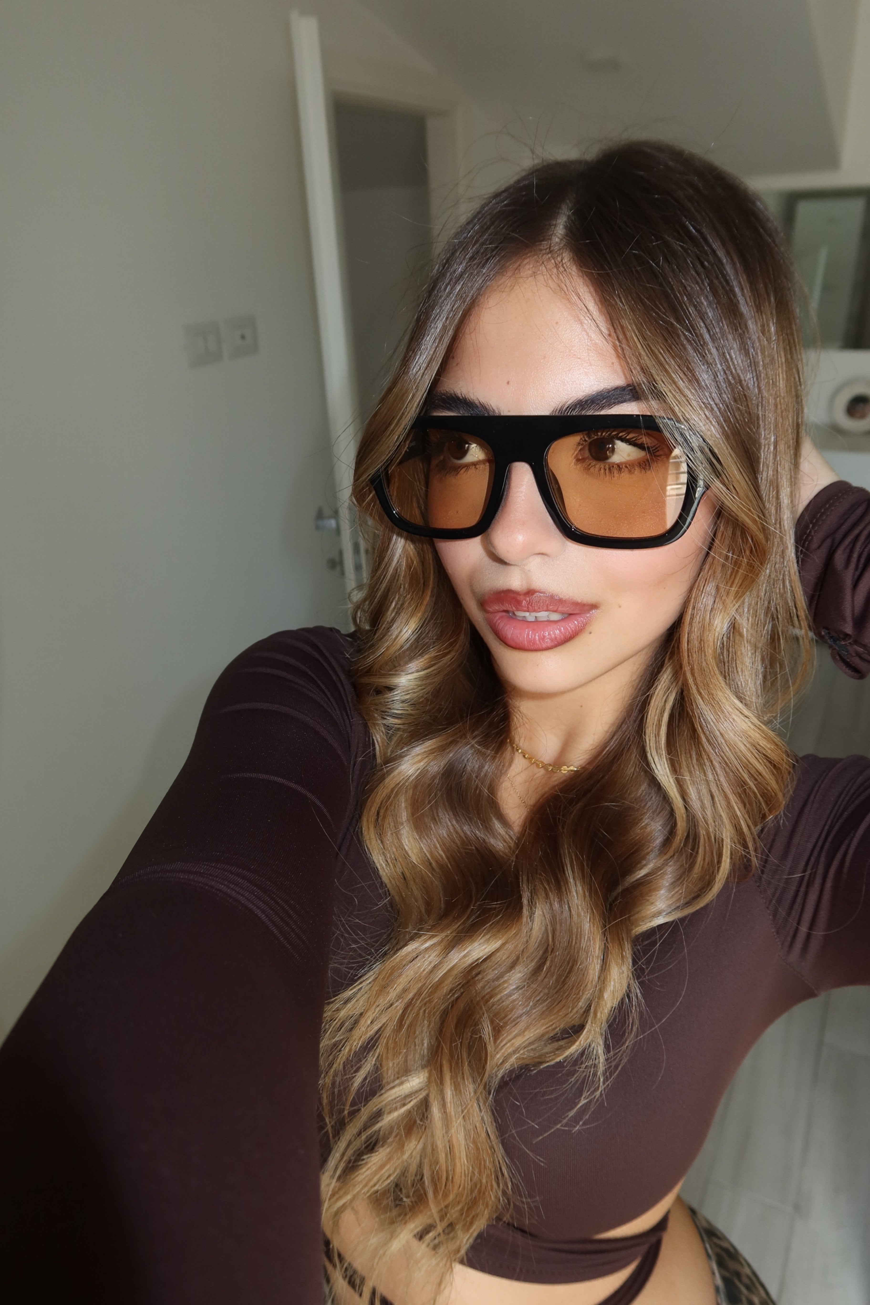 Occhiali Kim lente arancio