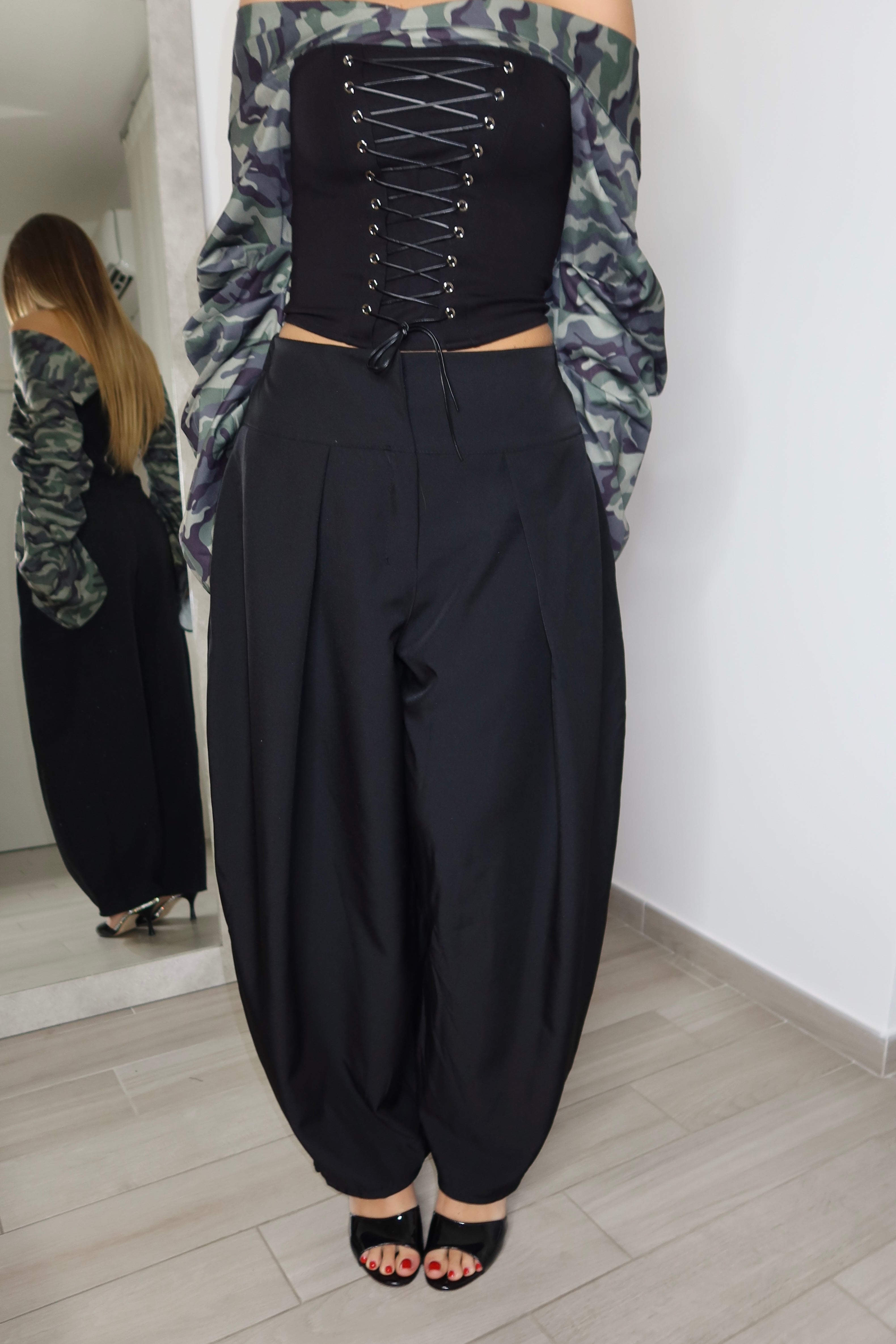 Pantalone balloon black