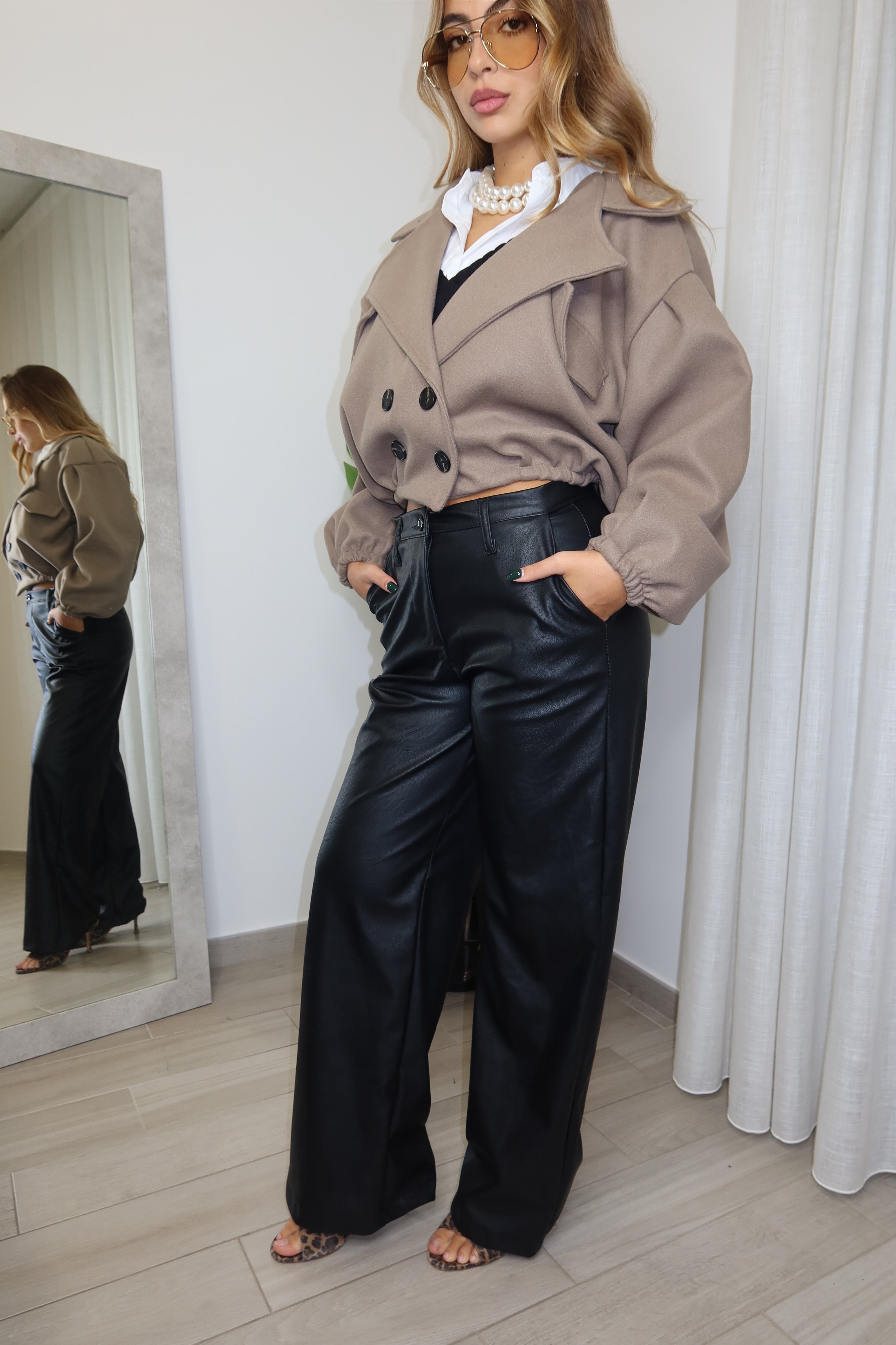 PANTS DI PELLE BLACK